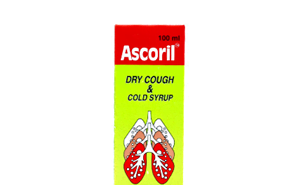 Ascoril Dry Cough & Cold Syrup 100ml