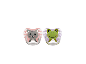 Dr. Browns Animal Print Pacifier 0-6 2Pack Pink