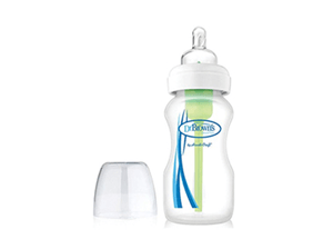 Dr. Brown Wide-Neck Baby Bottle 270Ml Green