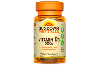 Sundown Vitamin D3 5000 IU Softgels 150's