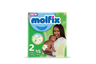 Molfix Diaper Size 2 Small (3-6 kg) 15's