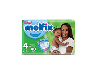Molfix Diapers Size 4 (Maxi 9.1-15kg) 40's