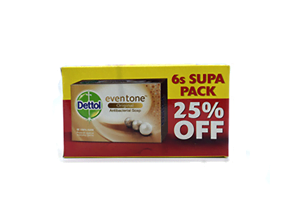 Dettol Soap Even Tone 90gm 6s