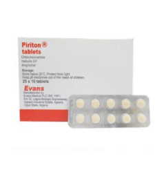 Piriton 4mg Tablets 1000`s is an antihistamine that reduces the effects of natural chemical histamine in the body.