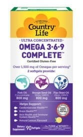 Country Life Ultra Omega 369 90Softgels.