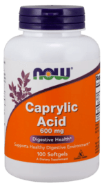 NOW- Caprylic Acid 600Mg 100Softgels